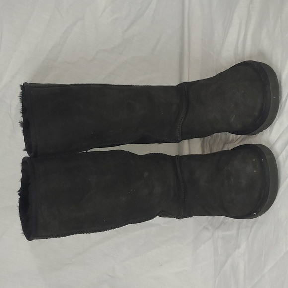 UGG Shoes - UGG AUSTRALIA Black With Black Wool Tall Boots Size 7